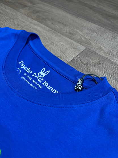 Camiseta Azul Bordada